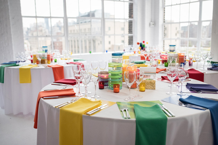 tables colorées pour mariage