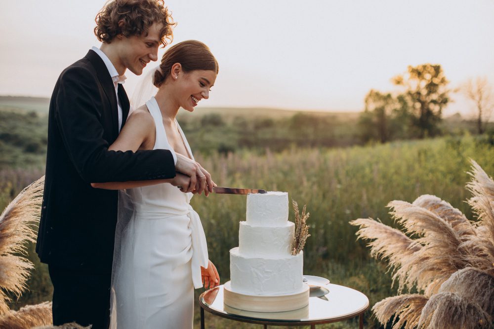 Mariage Jour J et coupure de gateau