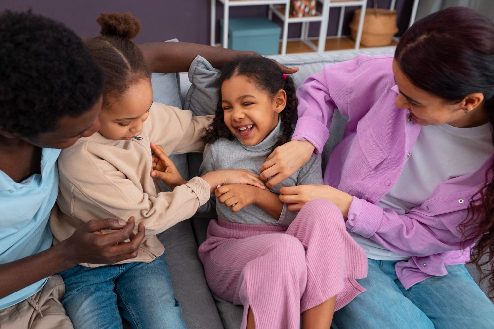 calins aux enfants